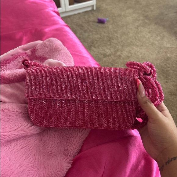Magenta Beaded Purse - Picture 2 of 7